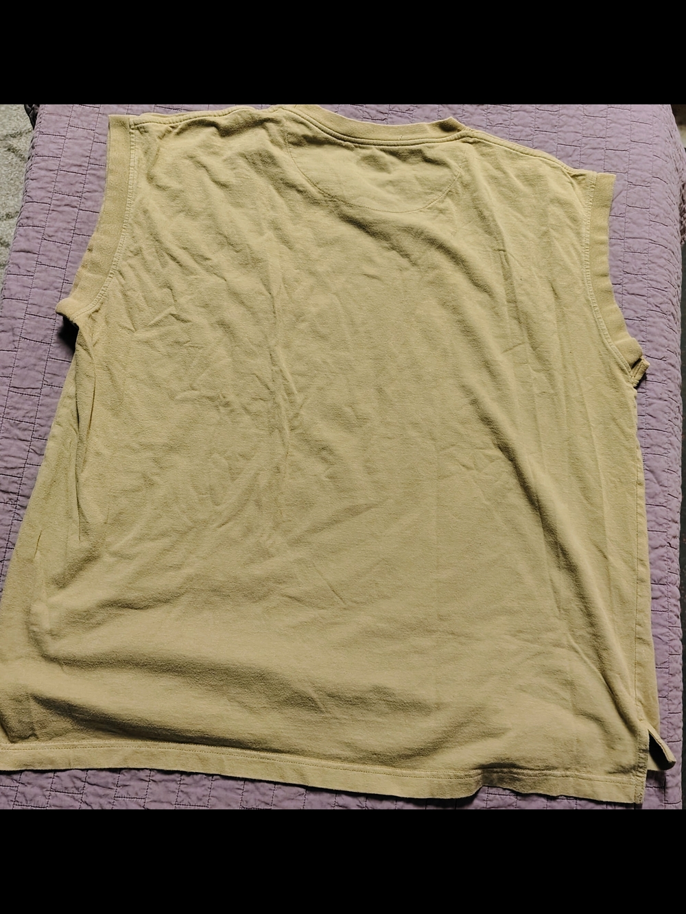 Walls Work Wear Mens XXL Tan Sleeveless Pocket T-Shirt Muscle Tee Cotton - Picture 2 of 4